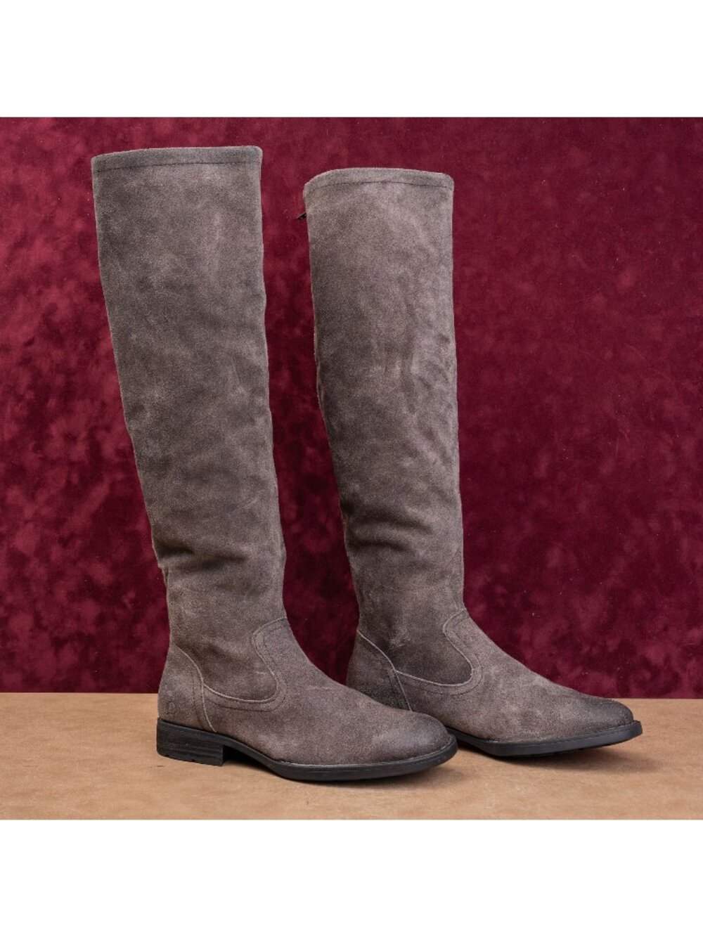 Born Women Borman OTK Boho Cottage Grey Suede Waterproof Fashion Boots sz 9